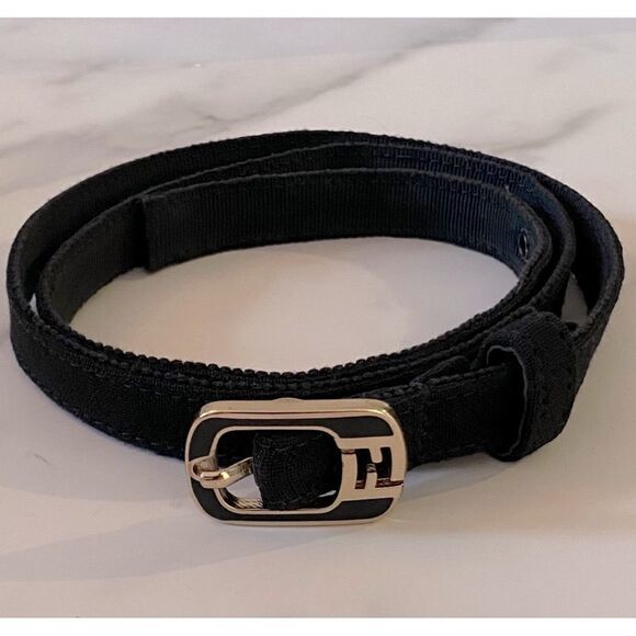 FENDI Bodycon Dress. Black. Removable Belt. Sz 40 or US 4 - Picture 6 of 10